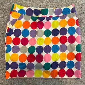Loudmouth Ladies Polka Dot Rainbow Golf Skort Skirt Size 4 NWOT
